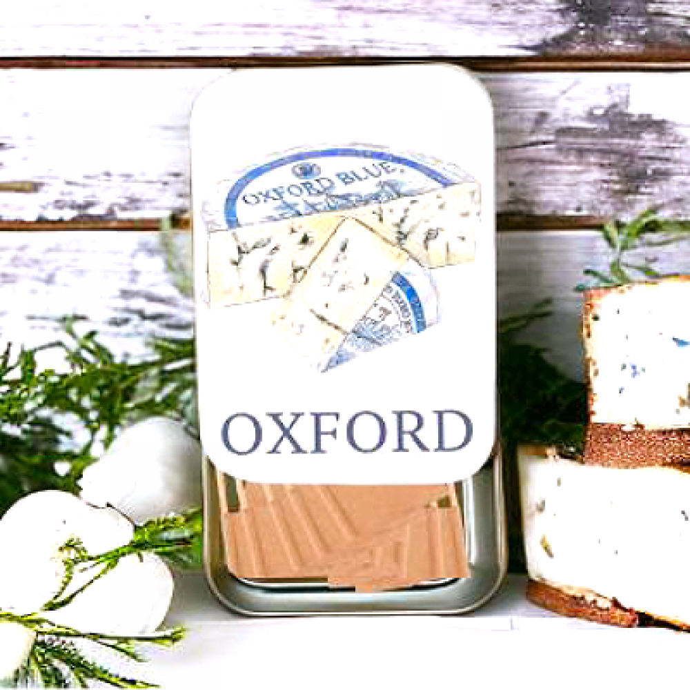 Oxford Blue - The Gilded Home Vintage-Inspired Slider Tin with Cheese Flags