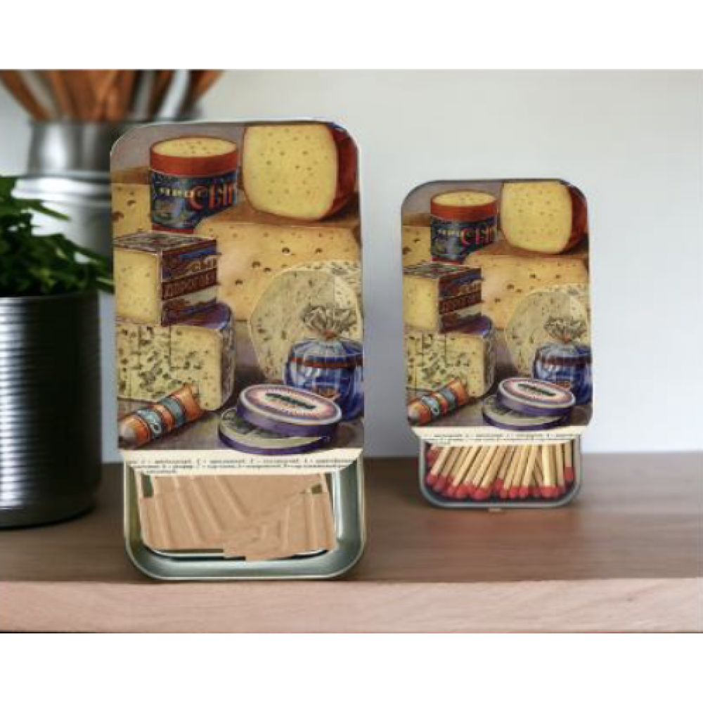 Retro Cheese - The Gilded Home Vintage-Inspired Slider Tin with Cheese Flags